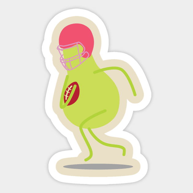 football pear Sticker by bug bones